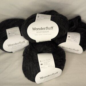 Lot 5 NEW Wonderfluff Bulky Yarn Wellies Grey Heather Baby Alpaca Skeins